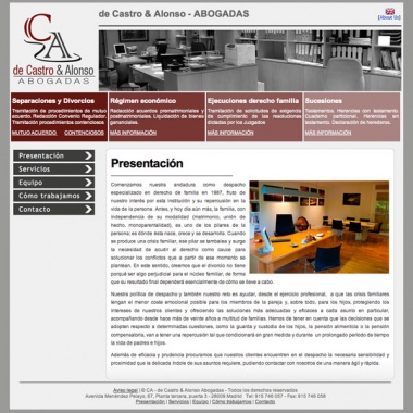 Página web para despacho de abogadas en Madrid
